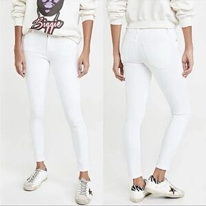 Agolde White Sophie Mid Rise Ankle Jeans